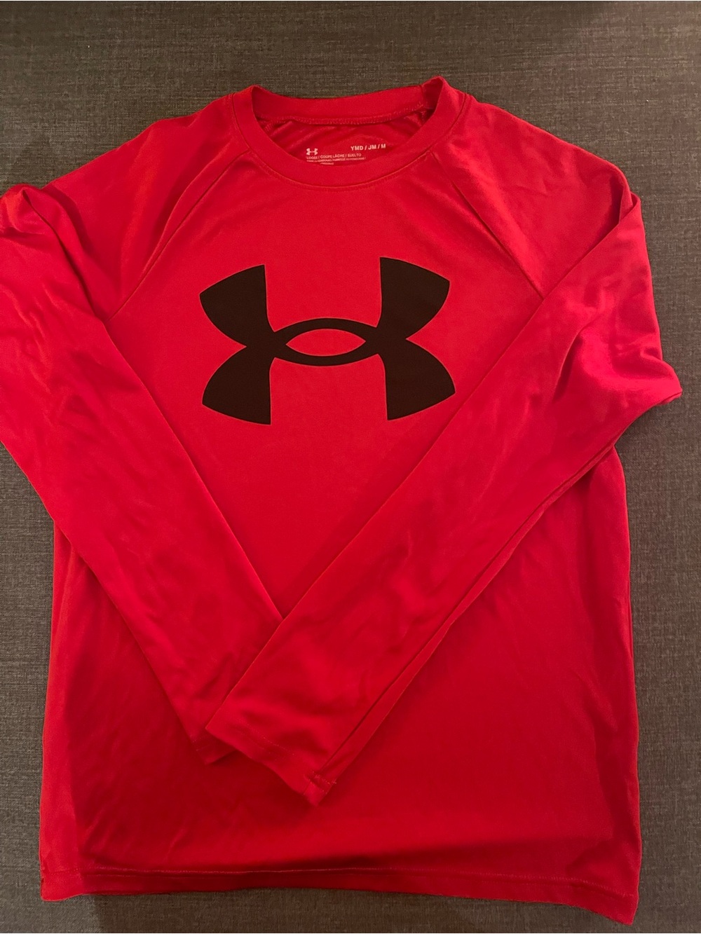 Under Armour Boys Long Sleeve Red Performance Shirt